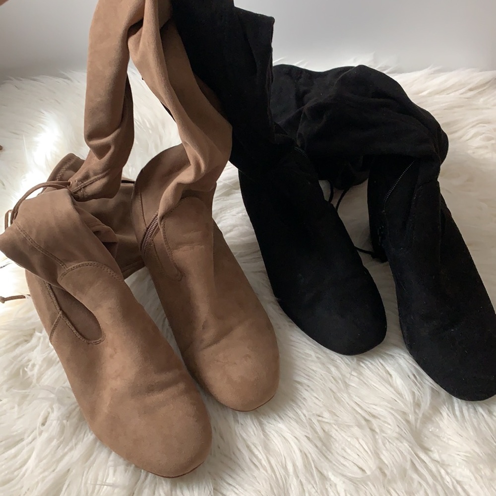 JUST FAB knee high heel boots